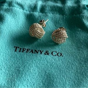 Authentic Tiffany & Co. Twist Knot Earrings in Sterling Silver